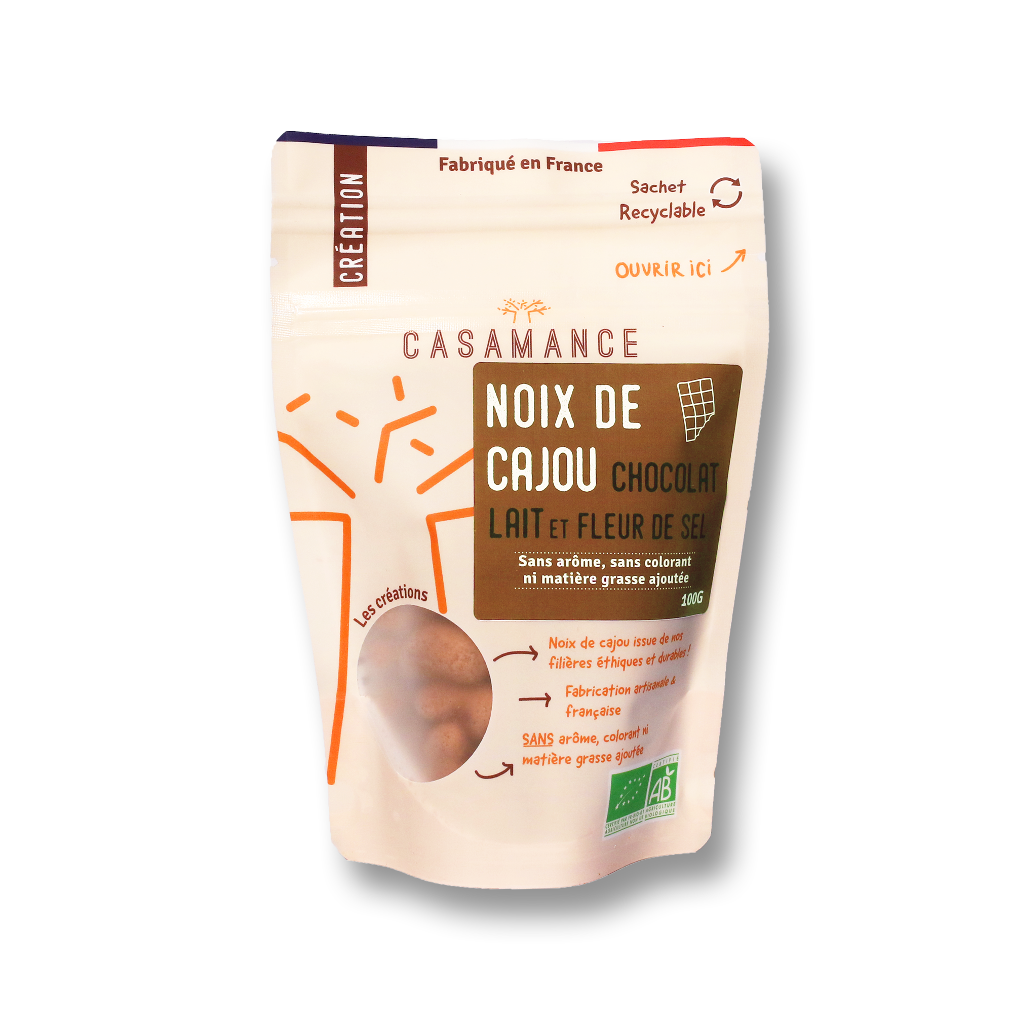 Noix de cajou enrobés 100g (sachet)