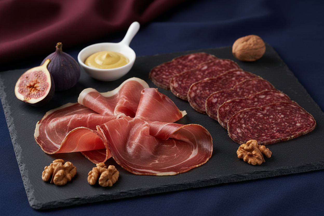 jambon cru et filet mignon séché