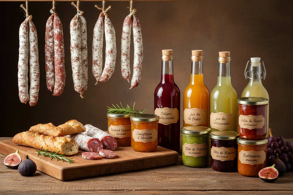 plutot saucissons, jus, conserve