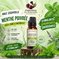 Huile essentielle de Menthe Poivrée - Certifiée Bio - 10mL